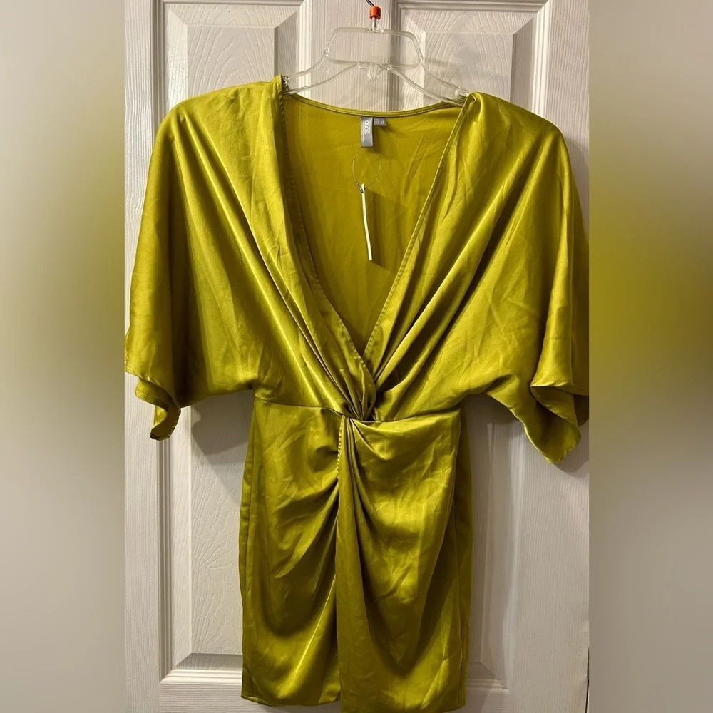 ASOS green 100% polyester mini dress size 00
